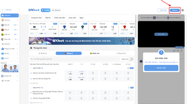 Người chơi truy cập vào trang web 8xbet để bắt đầu cá cược